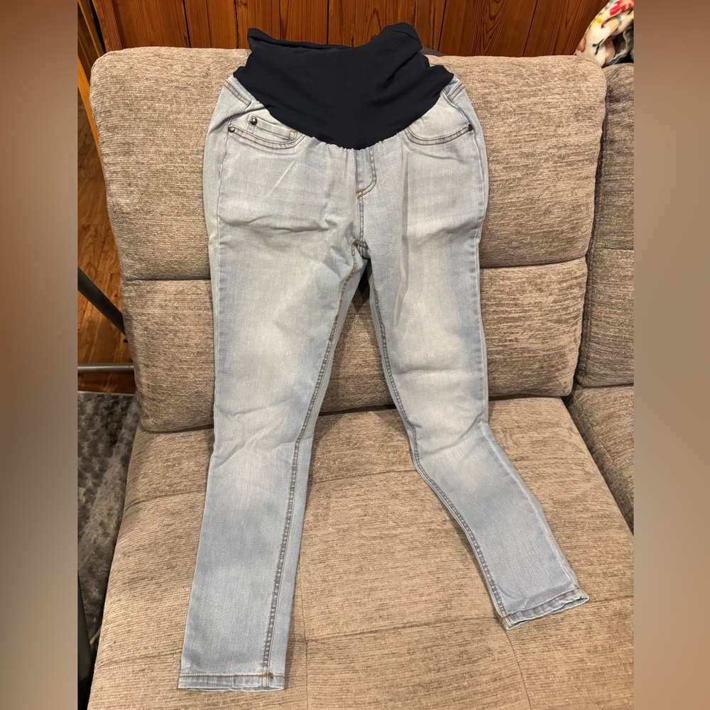 Motherhood Women's Light Blue Maternity Jeans